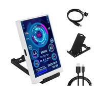 8.9 cm IPS Type-C Secondary Display Monitor, 320x480 LCD Screen for PC Stats (White)