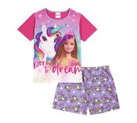 (8-9 Years) Barbie Doll Girls Pyjamas Short Pjs Ages 3 Years To 10 Years