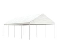 (8.92 x 4.08 x 3.22 m) vidaXL Gazebo Part Tent with Roof Pavilion Outdoor Marquee White Polyethylene