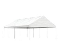 (8.92 x 5.88 x 3.75 m) vidaXL Gazebo Part Tent with Roof Pavilion Outdoor Marquee White Polyethylene