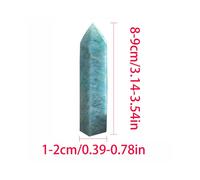 (8-9cm) 1pc Natural Blue Ite Stone Column Quartz Crystal Healing Wand Stone