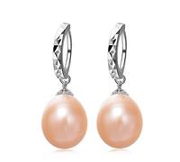8-9mm Natural Pearl Earrings Cultured S925 Earrings Butterfly/drop Earrings For Women