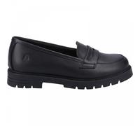 Hush Puppies Hazel Loafer SNR Leather Girls's Black Loafers - UK 8