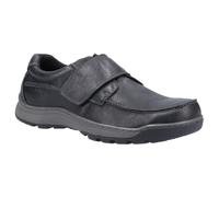 (8 (Adults')) Hush Puppies casper leather mens casual shoes black