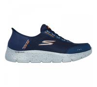 (8 (Adults')) Slip-ins: GO WALK Flex - Waterproof | Navy | Men's Breathable Lightweight Trainers