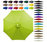 8 Arms Umbrella Replacement Cloth, Parasol Replacement Canopy, Polyester Fabric Parasol Canopy Cover, Breathable, UV Protective, for Garden, Market, Pool, Patio(Grass Green,8 ribs: 2.5m/8.2ft)