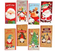 8 Assorted Xmas Money Wallets Christmas Money Envelopes Gift Card Voucher Cute Design Wallets for Festive Gifting