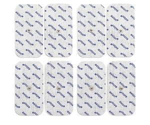8 axion electrodes Compatible with SANITAS & BEURER Devices - 10x5 cm - TENS & EMS Pads for electrostimulation Machines - 3.5mm snap Button
