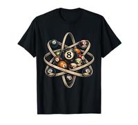 8-Ball Billiards Atom Physics T-Shirt