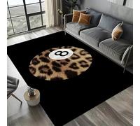 8 Ball Pool Rug - Extra Large Washable Non-Slip Area Carpet, Soft Fluffy Billiard Floor Mat for Living Room, Bedroom & Man Cave, Modern Indoor Plush Rug for Gaming Decor (Colour 2,100x200cm)