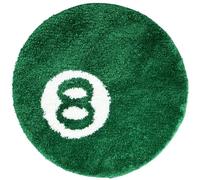 8 Ball Rug,60/80cm Round 8 Ball Simulation Billiard Carpet,Non-Slip Absorbent Flocking Floor Rug Soft Bath Mat,Machine Washable Rugby Carpet for Bedroom Living Room Party Decoration(Green,60*60)