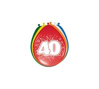 Folat 08240 40th Birthday/Anniversary Balloons, 8 pieces