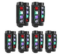 8 Beam RGBW Moving Head Light, DMX512 & Sound Activated Disco Stage Light with 2 Pixel Effects, 150° Pan 60° Tilt, 7/15CH, for Party, Wedding, DJ Show, Club, Karaoke 6PCS