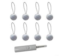 8 Bed Sheet Clip Set with Needleless Buckles and Anti Slip Function for Fixing Sheets and Duvet Covers Including Crochet Hook (Gray)