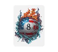 8 Billiards U.S.A. Flag Flame Waves Car Air Freshener Aromatherapy Tablet Hanging Decor for Rearview Mirror Dorm