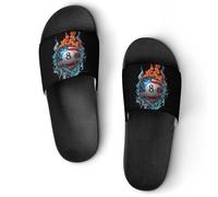 8 Billiards U.S.A. Flag Flame Waves Slippers for Men Women Slides Shower Shoes