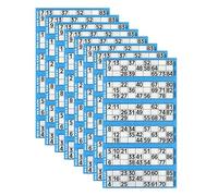 ( 8) Bingo Pad Book 1-600 Numbered Bingo Tickets - 6 to View Sheets - Bingo Flyers Sheets for Family Fun, Christmas, New Year, Party Games, Events & Get Togethers (Blue)