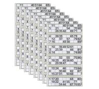 ( 8) Bingo Pad Book 1-600 Numbered Bingo Tickets - 6 to View Sheets - Bingo Flyers Sheets for Family Fun, Christmas, New Year, Party Games, Events & Get Togethers (Grey)