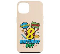8 Birthday Boy Comic Cool 8th Bday Superhero Party Boys Kids Case for iPhone 13