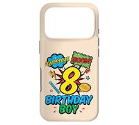 8 Birthday Boy Comic Cool 8th Bday Superhero Party Boys Kids Case for iPhone 17 Pro