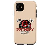 8 Birthday Boy Speedometer Race Flag 8th Bday Boys Kids Case for iPhone 11