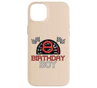 8 Birthday Boy Speedometer Race Flag 8th Bday Boys Kids Case for iPhone 14 Plus