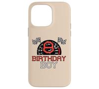 8 Birthday Boy Speedometer Race Flag 8th Bday Boys Kids Case for iPhone 14 Pro Max
