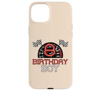 8 Birthday Boy Speedometer Race Flag 8th Bday Boys Kids Case for iPhone 15 Plus