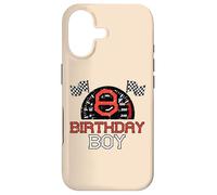 8 Birthday Boy Speedometer Race Flag 8th Bday Boys Kids Case for iPhone 17
