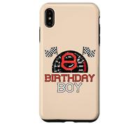 8 Birthday Boy Speedometer Race Flag 8th Bday Boys Kids Case for iPhone XS Max