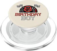 8 Birthday Boy Speedometer Race Flag 8th Bday Boys Kids PopSockets PopGrip for MagSafe