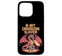 8-Bit Dragon Slayer - Retro Pixel Art Fantasy Gaming Case for iPhone 15 Pro Max