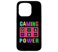 8-Bit Pixel Gaming Power Fun Colorful Retro Arcade Design Case for iPhone 15 Pro