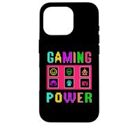 8-Bit Pixel Gaming Power Fun Colorful Retro Arcade Design Case for iPhone 16 Pro
