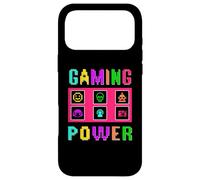 8-Bit Pixel Gaming Power Fun Colorful Retro Arcade Design Case for iPhone 17 Pro Max
