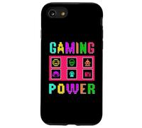 8-Bit Pixel Gaming Power Fun Colorful Retro Arcade Design Case for iPhone SE (2020) / 7/8