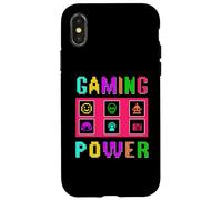 8-Bit Pixel Gaming Power Fun Colorful Retro Arcade Design Case for iPhone X/XS