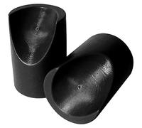 8 Black Folding Chair V-Tip Stabilizer Caps, 7/8 Inch ID - Heavy Duty Nylon End Caps, Non-Marring Round Top of Leg Protectors, Compatible Replacement Stability Plugs for Metal & Padded Folding Chairs