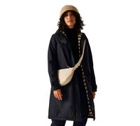 (8, Black(Large Wiggle Mono)) Regatta Womens Orla Long Length Waterproof Jacket