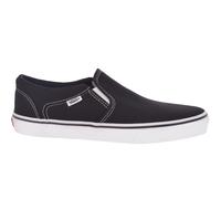 (8, Black/White) Vans Mens Asher Canvas Casual Slip On Plimsolls Trainers Shoes