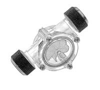 8-Blade G1/4 Water Flow Meter for Pc Liquid Cooling Systems - Acrylic Body Black Impeller 77.5 X 47.5 X 19 Mm Compatible with Custom Water Cooling Loops