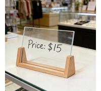 8”Blank Acrylic LED Display Base, For Engraving Craft Project Light U-Shaped Lamp, Illuminated Night For Desk Cabinet Bedroom Decoration(Wood,203 * 150mm)