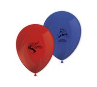 8 Blue and Red Spiderman Latex Balloons