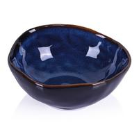 8" Blue Ceramic Decorative Bowl, Ceramic Fruit Bowl, Key Bowl for Entryway Table, Candy Dishes, Fruit Bowl for Kitchen Counter, Blue Small Jewelry Trinket Dish for Bedroom, Bedside Table, Living Room