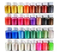8 Bottles Multicolored Pearlescent Shade Powder for Artisanal Rosin Jewelry Mud Handicrafts Not Deadly Muscovite Scintillate Art Materials Gentle Pearl Shade Powder