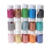 8 Bottles Multicolored Pearlescent Shade Powder for Artisanal Rosin Jewelry Mud Handicrafts Not Deadly Muscovite Scintillate Art Materials Gentle Pearl Shade Powder