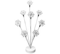 8-Branch Adjustable Family Tree Picture Holder, Metal Photo Display with White Floral Clips, Desk Decor