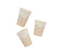 8 Bride to Be Cups, Hen Party Paper Cups, Gold Ombre Hen Night Cups, Bachelorette Tableware, Hen Night Partyware