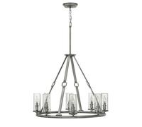8 Bulb Chandelier LIght Polished Antique Nickel LED E14 60W