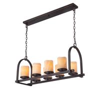 8 Bulb Semi Flush Light Palladian Bronze LED E27 100W Bulb Loops Multi One Size